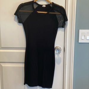 Black short sleeve dress